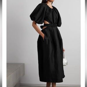 Aje - Mimosa Cutout Linen-Blend Midi Dress